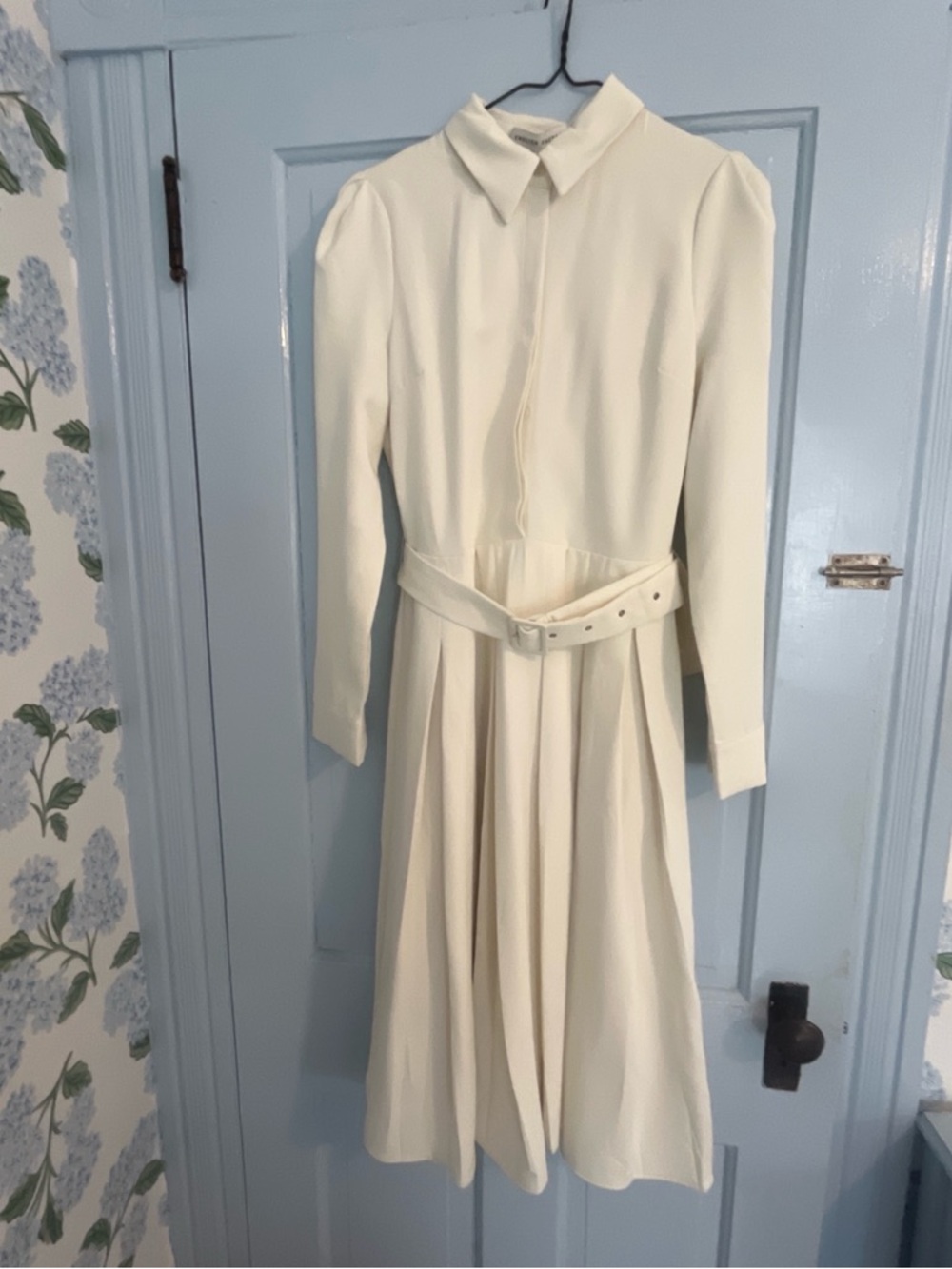 English Factory Classic Cream Shirt Dress with Belt